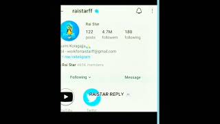 raistar send a message come 1vs1 raistar reply 😱📈 #raistar #viral