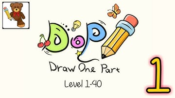 DOP (Draw One Part) - Gameplay Walkthrough - All Levels 1-40 (iOS, Android)