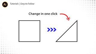 Quick Change Rectangle to Right Triangle in Adobe Illustrator