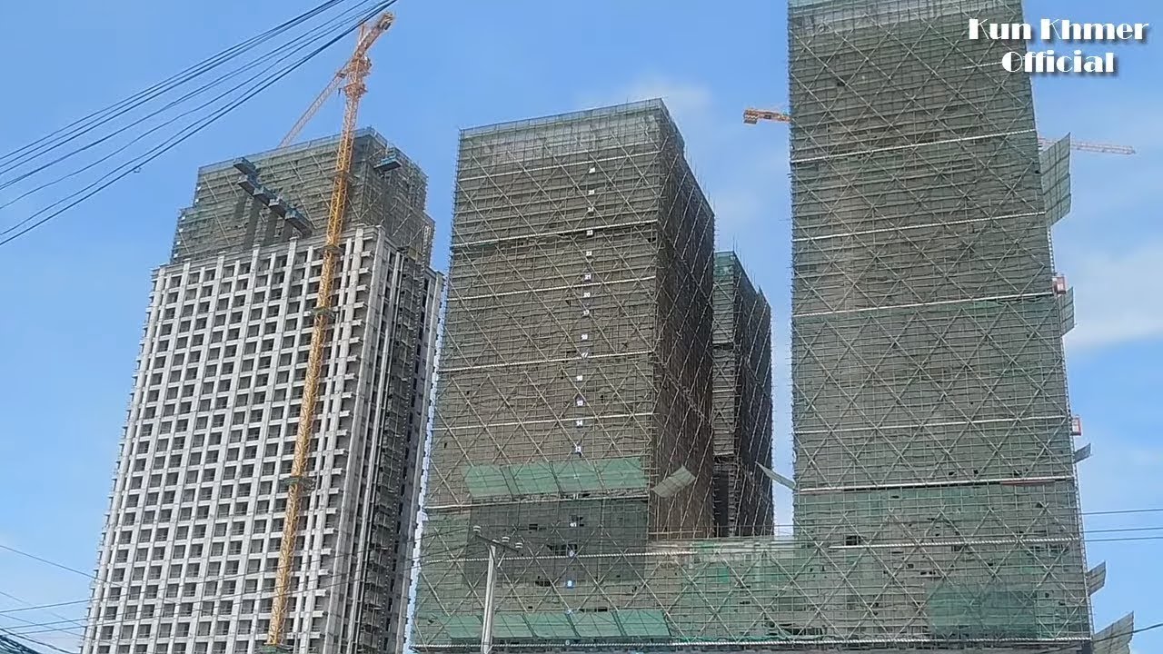 Phnom Penh Skyline 2019, New Capital of Cambodia Construction Skyscrapers In Phnom Penh City