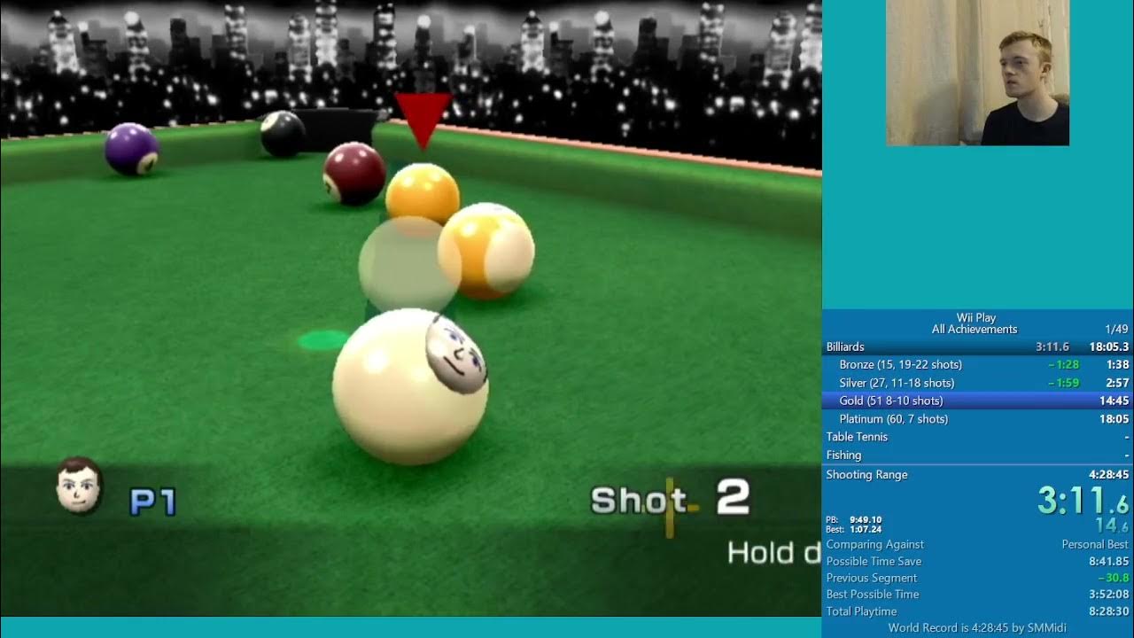 [WR] Wii Play Billiards Medal Marathon Speedrun in 612 YouTube