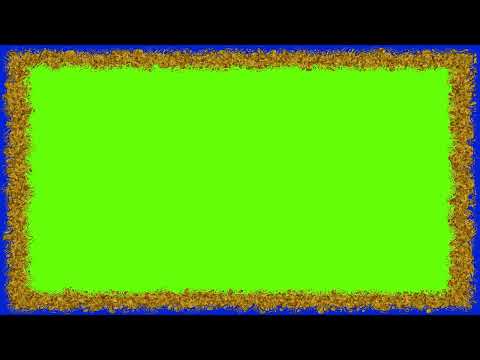 No Copyright Golden Wedding Frame Green And Blue Screen Video 