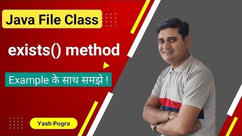 exists method in java  | How do you check if a file exists or not in Java