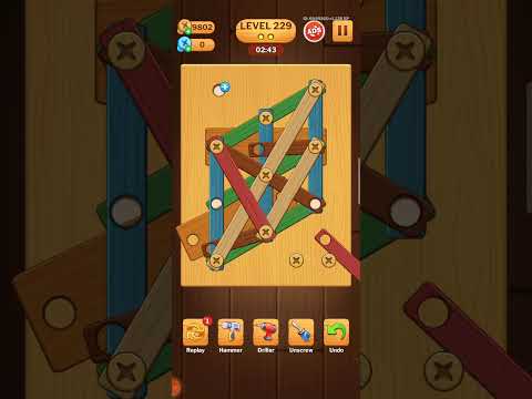 screw puzzle Level 229 wood Nuts and Bolts Level 229
