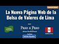 La Nueva Página Web de la Bolsa de Valores de Lima (2021)