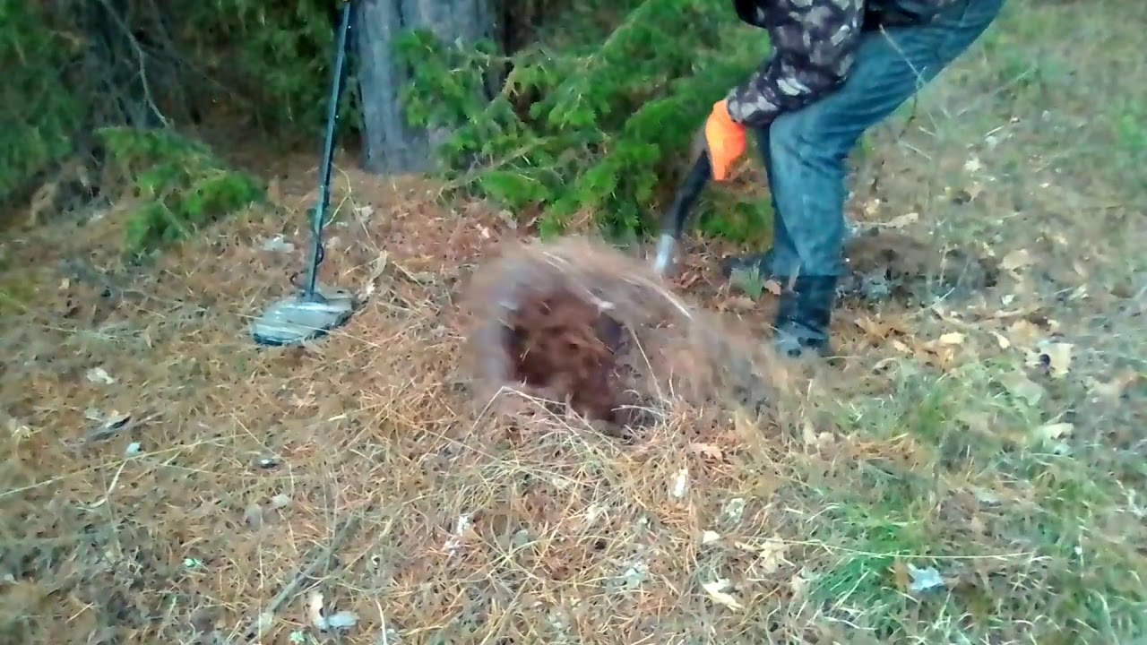 Осенний коп металла в полях.