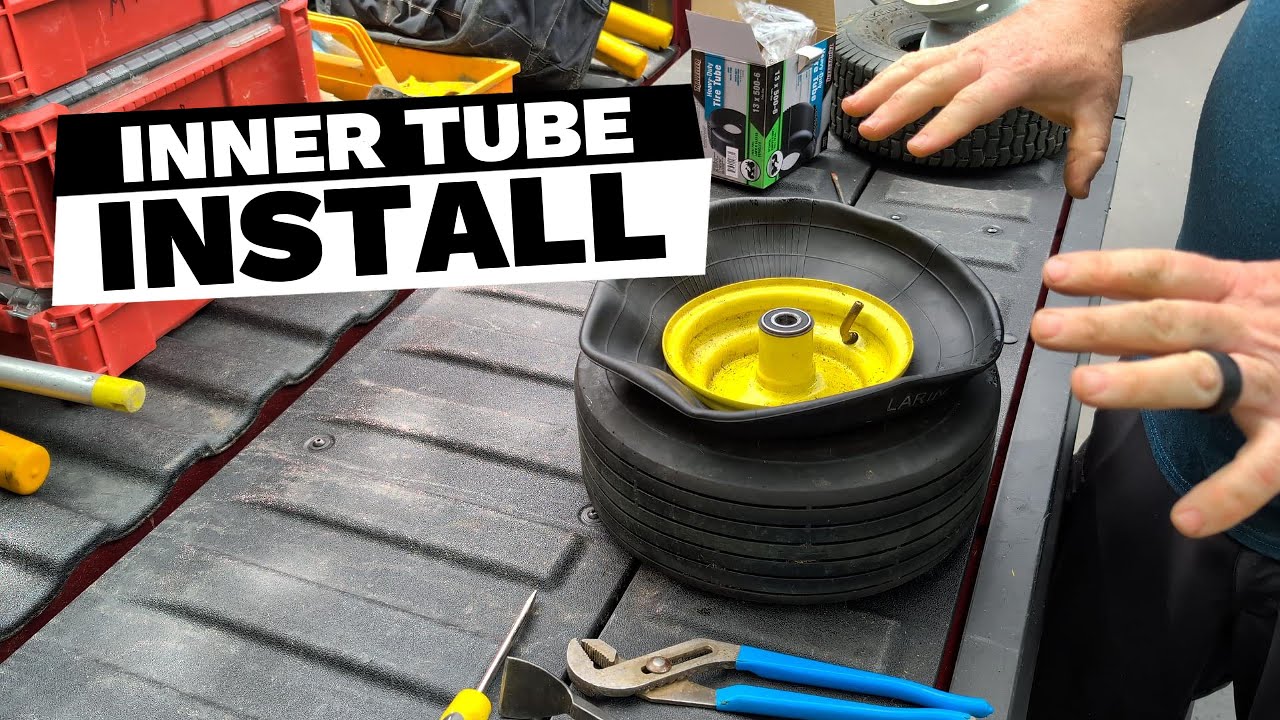 Installing a inner tube in tire - YouTube