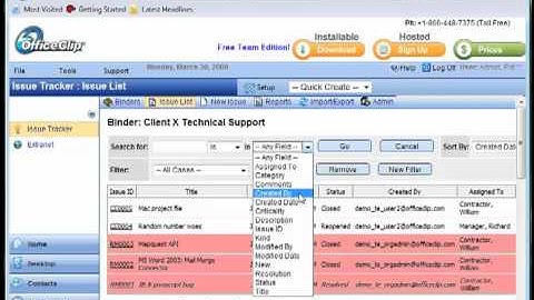 Web IssueTracker Introduction
