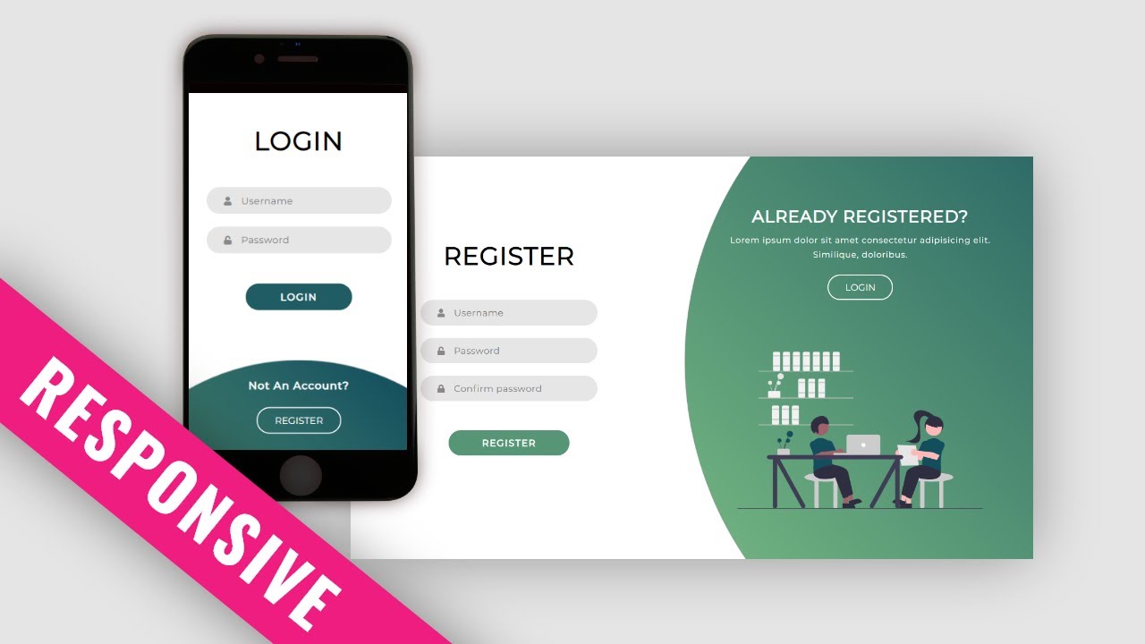 [ RESPONSIVE ] Login and Registration [ HTML | CSS ] - YouTube