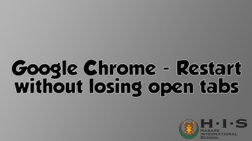 Google Chrome - Restart without closing (and losing) tabs