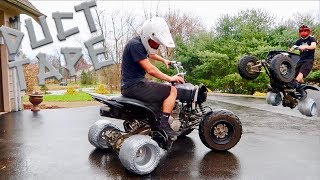 DRIFT QUAD DUCT TAPE TIRES!!! This Was Crazy..