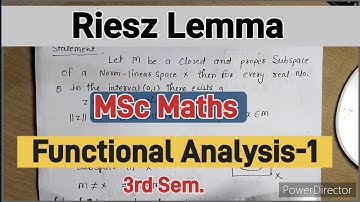 Riesz Lemma || Msc Maths 3rd Semester [ Functional Analysis-1] || Most Imp Theorem || #AimersHatta