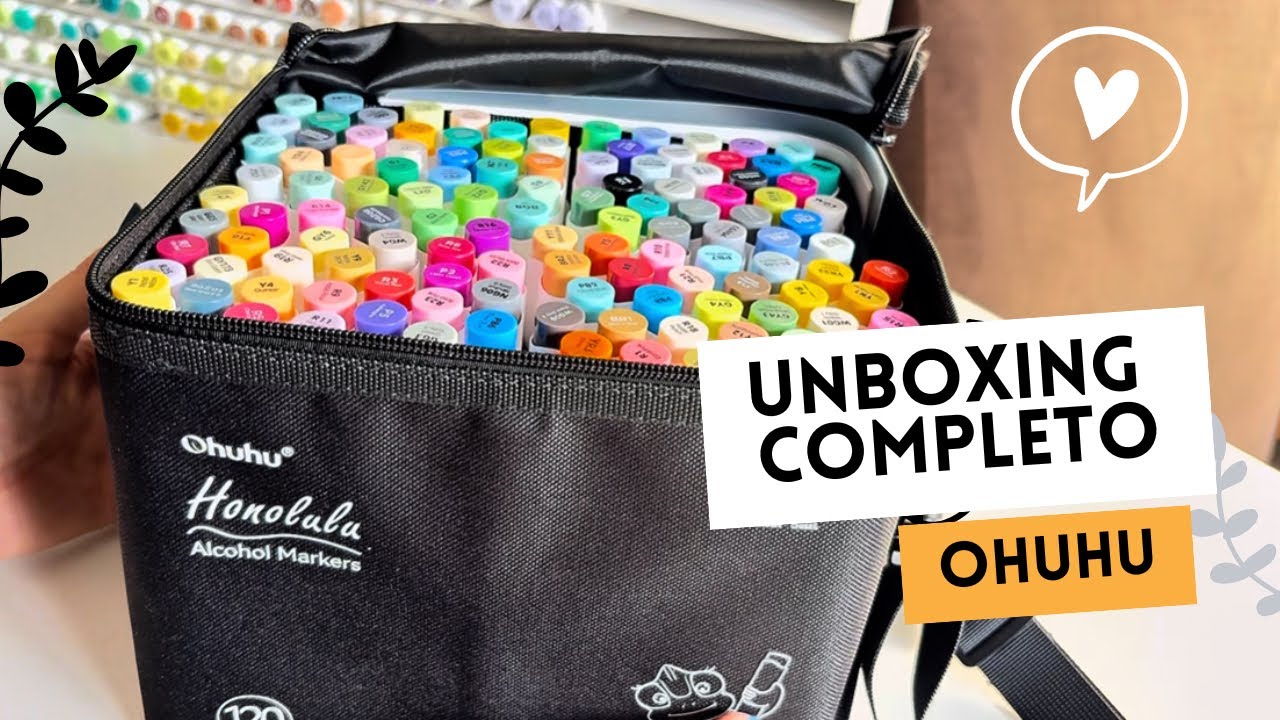 Abrindo meu kit de 120 cores da OHUHU com vocês!