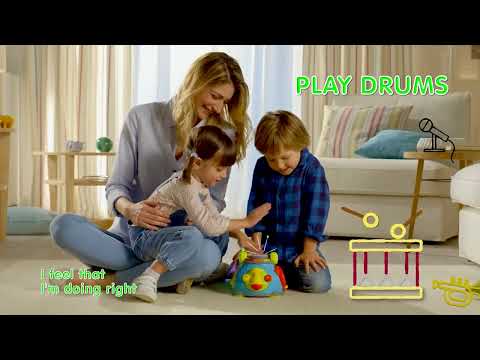 Дитячий Музичний центр Караоке з мікрофоном і безліччю мелодій іграшка для розвитку музичного слуху, видео 1