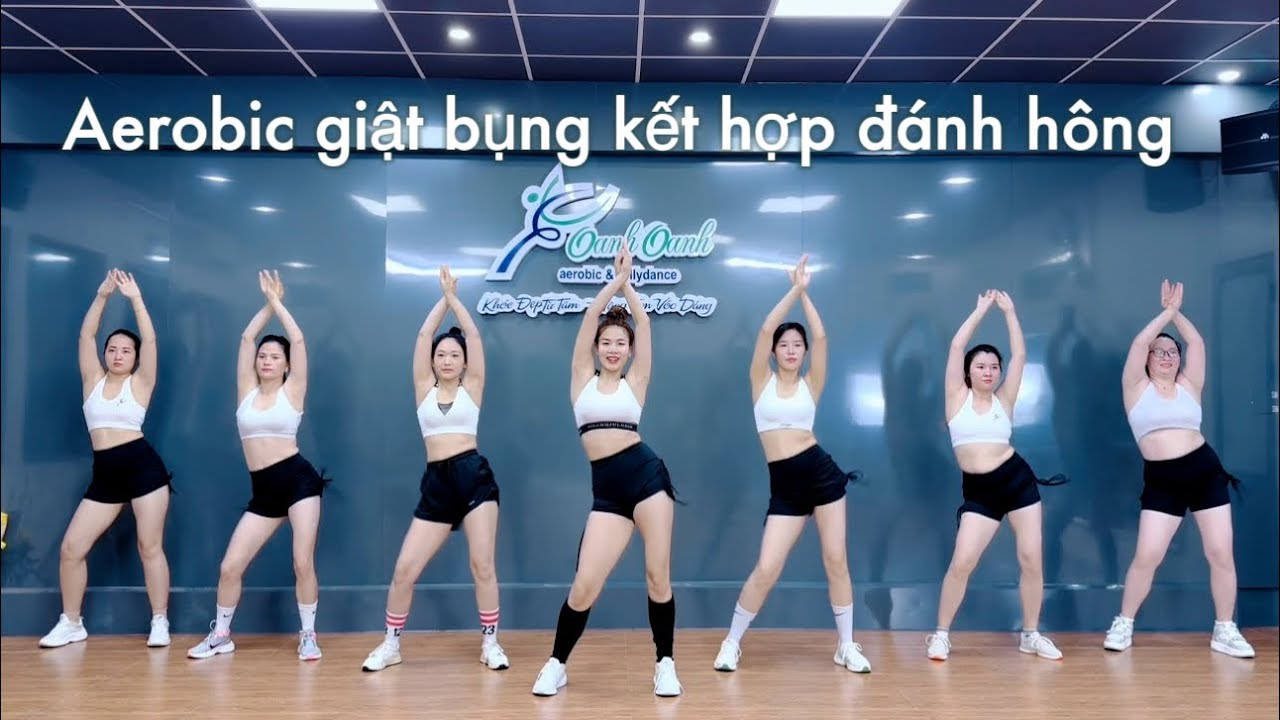 aerobic bài giật bụng kết hợp đánh hông