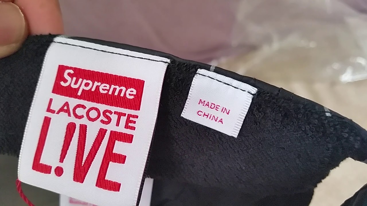 Unboxing Supreme x Lacoste camp cap Supreme SS18 - YouTube