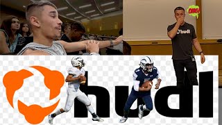 HAVING THE CEO OF HUDL REACT TO MY HIGH SCHOOL HUDL HIGHLIGHTS IN CLASS