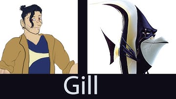 Gill - Drawing Finding Nemo characters as people - character design