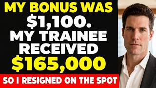My Bonus Was $1,100. My Trainee Received $165,000—So I Resigned on the Spot