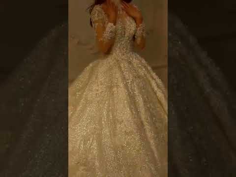 Amanda Novias luxury wedding dress collection 2022 amazing sparkling wedding gown design