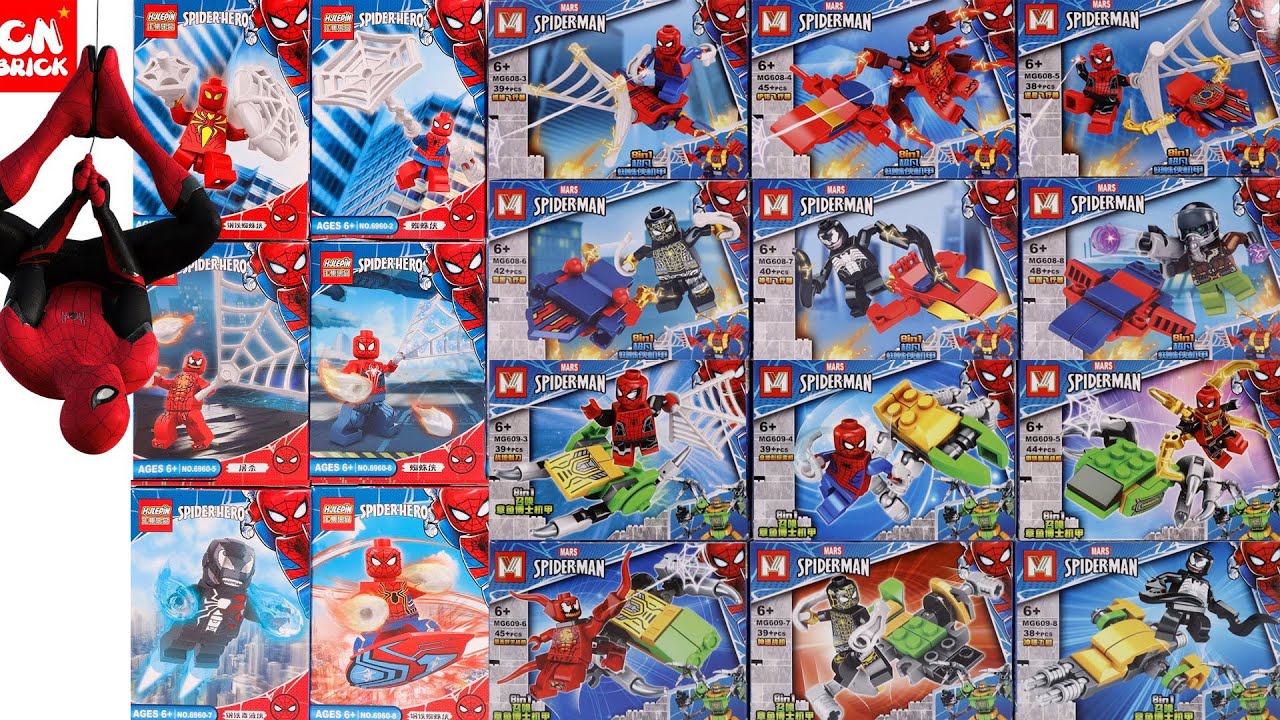 最終価格【フルコンプ棚付き】 『SPIDER-MAN』 Unoffical Lego Collection 2022 Spiderman Minifigure sets 8