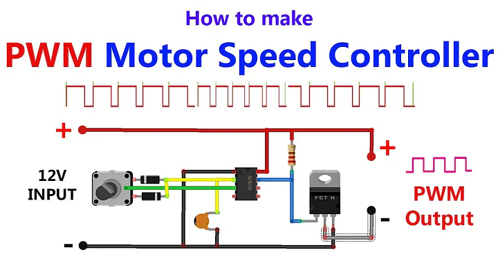 How to make Pulse Width Modulation (PWM) Motor Speed Controller using NE555 & IRFZ44N
