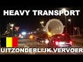 HEAVY TRANSPORT IN BELGIUM - UITZONDERLIJK VERVOER - ZWAAR VERVOER IN BREE & PEER BELGIE 14 APRIL 20