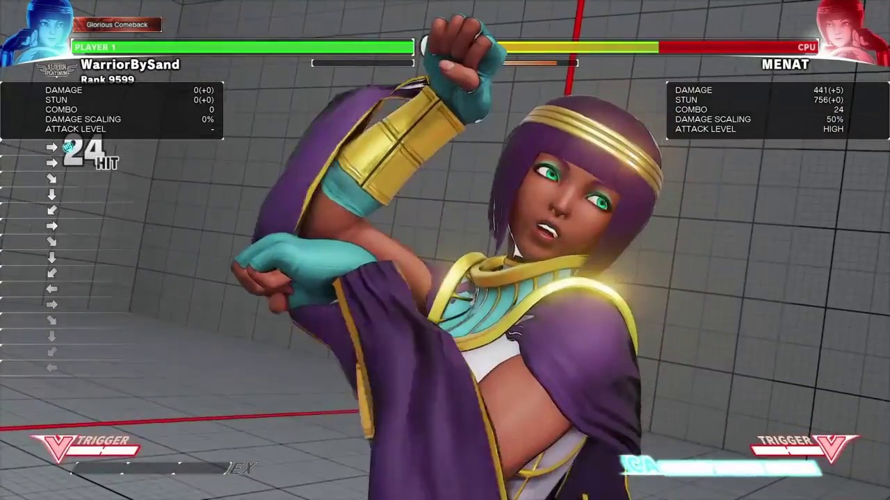 Street Fighter V Menat 2 Combo Video