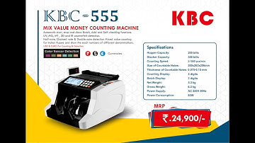 kbc 555 mix value money counting machine heavy duty money counting machine color sensor technology