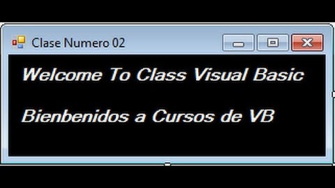 Clase 02 Declaración de Variables Y Tipos de Datos En VB 2012