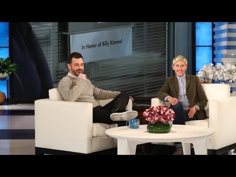 Video Ellen Surprises Jimmy Kimmel with a Dedication to His Son