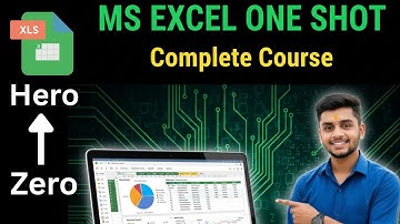 MS Excel Full Course In One Video | Basic to Advance (Hindi) | Excel Tutorial 2026