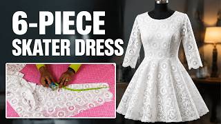 DIY 6-Piece Lined Dress | Easy Sewing Tutorial (No Pattern Needed!)