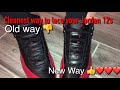 how to tie your jordan 12