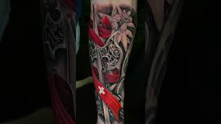 Brutal Swiss-Inspired Forearm Tattoo | Jungle Tattoo