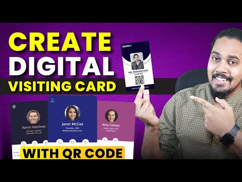 How to Create Digital Visiting Card with QR | Digital Business Card Tutorial