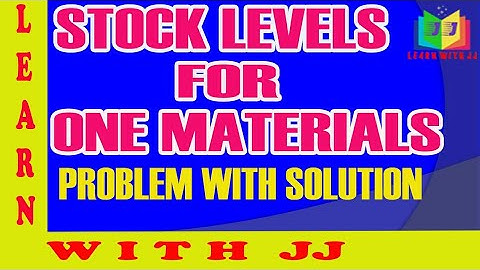 Elements of Cost Accounting- Stock levels for one Material