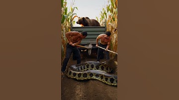 Giant python attacks farmer