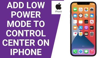 How to Add Low Power Mode to Control Center on iPhone