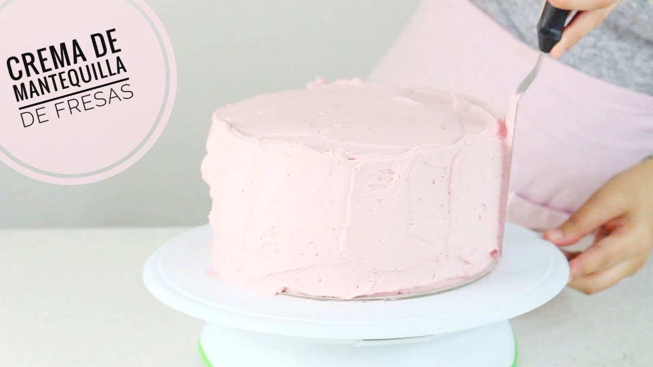 Crema de Mantequilla o Manteca de fresa | Buttercream de Frutillas | Strawberry