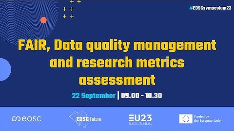 FAIR, Data Quality Management and Research Metrics Assessment