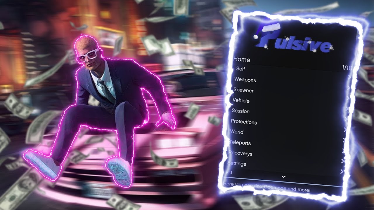 БЕСПЛАТНЫЙ ЧИТ на ГТА 5 ОНЛАЙН С НАКРУТКОЙ ДЕНЕГ и УРОВНЯ Pulsive | ЧИТ для GTA 5 ONLINE 1.58