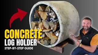 DIY Modern Concrete Log Holder | Step by Step