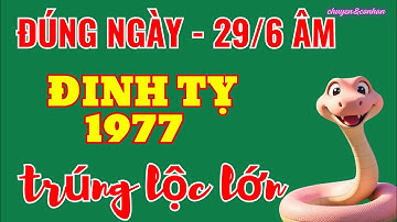 Tiền Về Gõ Cửa: Đinh Tỵ 1977 - Đúng Ngày 29/6 Âm, Trúng Lộc Trời, Giàu Có Rực Rỡ
