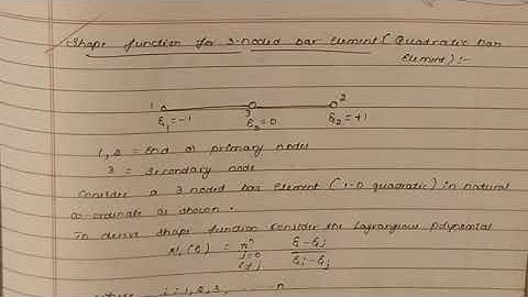 Lagrangian interpolation polynomial - 1D Quadratic element