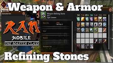 Armor and Weapon Refining Stones | How to Acquire | Ran Mobile: The Master Class
