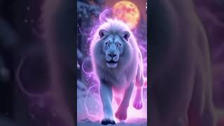 Snow Lion in the Shadow of Snow & Flame | AI satisfying video