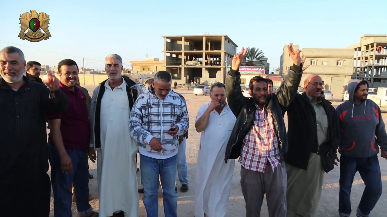 فرحة اهالي بن جواد بسيطرة القوات المسلحة العربية الليبية