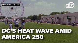 Great American State Fair attendees try to navigate through DC's intense heat wave