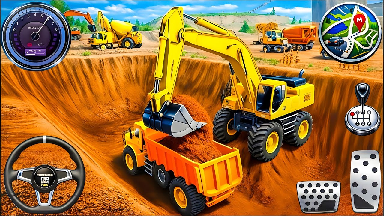 🚨 JCB City Road Construction Simulator 3D🚧 - Android Gameplay